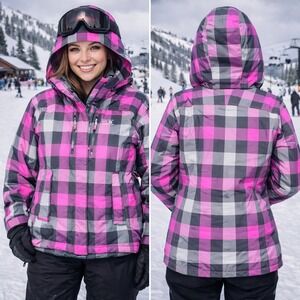 Mountain Hardwear Women's Medium Plaid Ski Snowboard Jacket Thermal‎ Q Dry Q